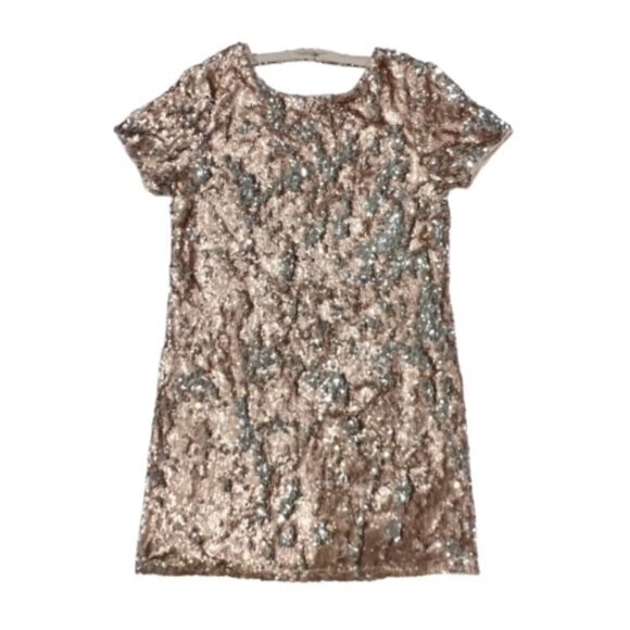 Shein Multicolor Sequins Sexy Mini Bodycon Dress Short Sleeves New Size Small - Picture 1 of 14